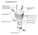 Page L Diagram and Parts List for 3120EPA 3120 EPA 2000-02 Husqvarna Chainsaw