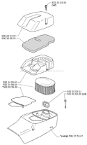 Page B Diagram and Parts List for 3120K 3120 K 2000-02 Husqvarna Concrete Saw