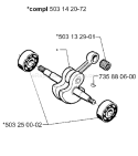 Page G Diagram and Parts List for 3120K 3120 K 2000-02 Husqvarna Concrete Saw