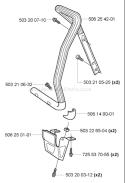 Part Location Diagram of 506254201 Husqvarna Front Handle