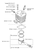 Page K Diagram and Parts List for 3120XP 3120 XP 2003-11 Husqvarna Chainsaw