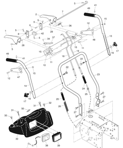 Handles Diagram and Parts List for 1330SBEXP (96193001903)(2007-11) Husqvarna Snow Blower