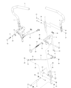Steering 2 Diagram and Parts List for MZ48 (96766590100)(2017-02) Husqvarna Lawn Mower