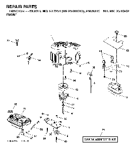 Engine Diagram and Parts List for GT2254 (96025000200)(2005-05) Husqvarna Lawn Tractor