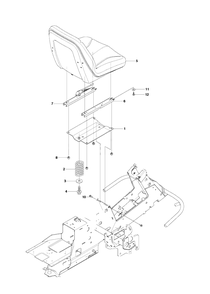 Seat Diagram and Parts List for R15T (966414201)(2010-07) Husqvarna Lawn Tractor