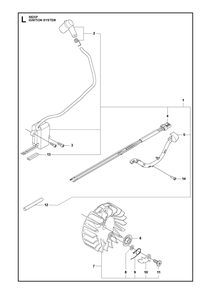 Ignition System Diagram and Parts List for 562XP-562XPG 562 XP W - 562 XP GW Husqvarna Chainsaw
