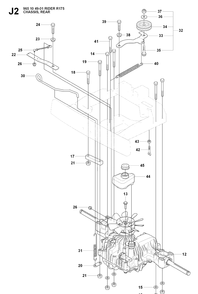Transmission 4 Diagram and Parts List for RIDER175 (965104901)(2007-01) Husqvarna Lawn Mower