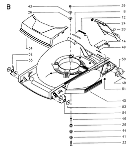 Frame 3 Diagram and Parts List for JET46R  Husqvarna Lawn Mower