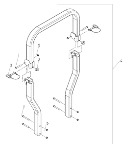 Protetion Frame / Rops Diagram and Parts List for LZ6130 (968999675)(2007-12) Husqvarna Lawn Mower