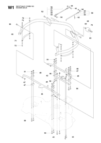 103cm Cutting Deck 2 Diagram and Parts List for R175AWD (965105001)(2007-01) Husqvarna Lawn Tractor