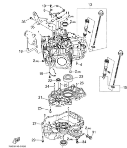 Part Location Diagram of 596853401 Husqvarna Crankcase Assy