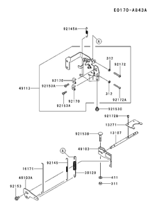 Controls Diagram and Parts List for FX691V-BS50 2017-09 Husqvarna Engine