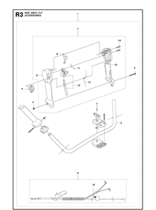 Accessories 5 Diagram and Parts List for 343FR  Husqvarna Brush Cutter