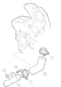 Block Coolant Pipe Diagram and Parts List for HUV4421GXP 2009 Husqvarna Lawn Tractor