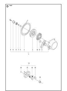 Starter 2 Diagram and Parts List for 150BT  Husqvarna Leaf Blower / Vacuum
