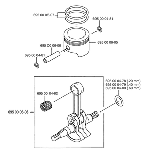 Part Location Diagram of 695000481 Husqvarna RING-SNAP
