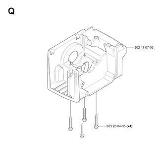 Crankcase Diagram and Parts List for 240R 20053600001 & Above Husqvarna Trimmer