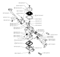 Carburetor Details Diagram and Parts List for 322L 1999-03 Husqvarna Trimmer