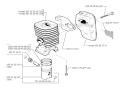 Cylinder Piston Diagram and Parts List for 322L 1999-03 Husqvarna Trimmer
