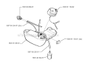 Fuel Tank Diagram and Parts List for 322L 1999-03 Husqvarna Trimmer