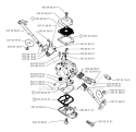 Carburetor Details Diagram and Parts List for 322R 1999-03 Husqvarna Brush Cutter