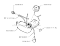 Fuel Tank Diagram and Parts List for 322R 1999-03 Husqvarna Brush Cutter