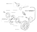Ignition System  Clutch Diagram and Parts List for 322R 2000-05 Husqvarna Brush Cutter