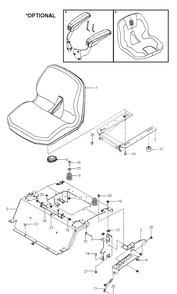 Seat Diagram and Parts List for Z242F (96766570300)(2020-09) Husqvarna Lawn Mower