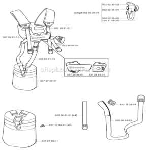Harness Diagram and Parts List for 323L 2005-05 Husqvarna Trimmer