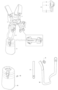Harness Diagram and Parts List for 323L 2008-03 Husqvarna Trimmer