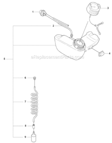 Fuel_Tank Diagram and Parts List for 323L 2008-03 Husqvarna Trimmer