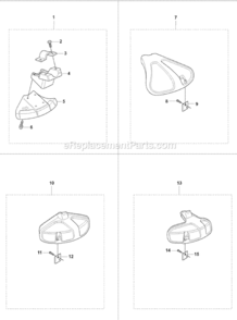 Guards Diagram and Parts List for 323L 2008-03 Husqvarna Trimmer