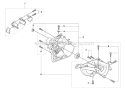 Crankcase And Clutchdrum Diagram and Parts List for 323L  Husqvarna Hedge Trimmer