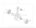 Crankshaft Diagram and Parts List for 323L  Husqvarna Hedge Trimmer