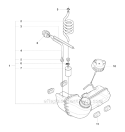Fuel Tank Diagram and Parts List for 323RII 2008-03 Husqvarna Brush Cutter