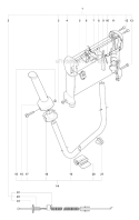 Throttle Controls Diagram and Parts List for 323RII 2008-03 Husqvarna Brush Cutter