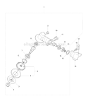 Bevel Gear Diagram and Parts List for 323RII 2008-03 Husqvarna Brush Cutter