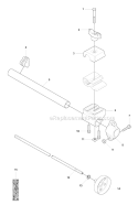 Bevel Gear  Shaft Diagram and Parts List for 323RII 2008-03 Husqvarna Brush Cutter