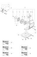Starter Diagram and Parts List for 323RII 2009-10 Husqvarna Brush Cutter