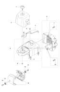 Cover Diagram and Parts List for 323RII 2009-10 Husqvarna Brush Cutter