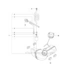 Fuel Tank Diagram and Parts List for 323RII 2009-10 Husqvarna Brush Cutter