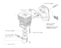Cylinder Piston Diagram and Parts List for 323RJ 2002-01 Husqvarna Brush Cutter