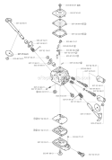 Carburetor Details Diagram and Parts List for 323RJ 2005-05 Husqvarna Brush Cutter