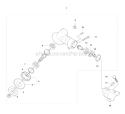 Bevel Gear Diagram and Parts List for 323RJ 2008-03 Husqvarna Brush Cutter