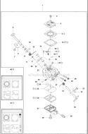 Carburetor Diagram and Parts List for 323RJ 2008-03 Husqvarna Brush Cutter