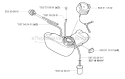 Fuel Tank Diagram and Parts List for 323R 2002-01 Husqvarna Brush Cutter