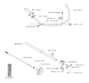 Shaft  Handle Diagram and Parts List for 323R 2006-04 Husqvarna Brush Cutter