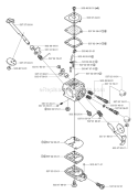 Carburetor Details Diagram and Parts List for 323R 2007-01 Husqvarna Brush Cutter