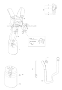 Harness Diagram and Parts List for 323R 2008-03 Husqvarna Brush Cutter