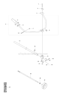 Shaft  Handle Diagram and Parts List for 323R 2008-03 Husqvarna Brush Cutter